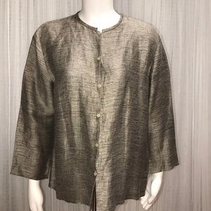 Eileen Fisher Linen Button down top Size M